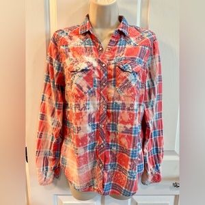 Bleached Flannel | Hollister | Medium | Hand Crafted by me 😉